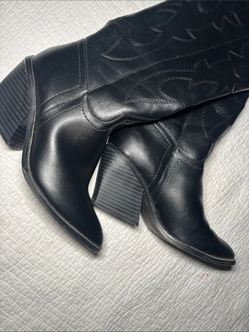 Steve Madden Black Pointed-Toe Over-the-Knee Boots
